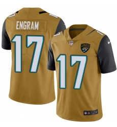 Men's Nike Jacksonville Jaguars #17 Evan Engram Gold Stitched NFL Limited Rush Jersey