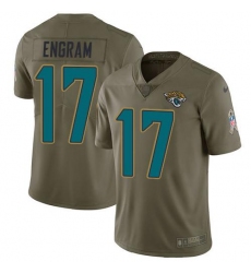 Men's Nike Jacksonville Jaguars #17 Evan Engram Olive Stitched NFL Limited 2017 Salute To Service Jersey