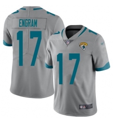 Men's Nike Jacksonville Jaguars #17 Evan Engram Silver Stitched NFL Limited Inverted Legend Jersey