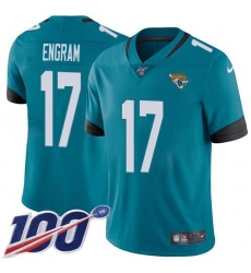 Men's Nike Jacksonville Jaguars #17 Evan Engram Teal Green Alternate Stitched NFL 100th Season Vapor Limited Jersey