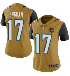 Women's Nike Jacksonville Jaguars #17 Evan Engram Gold Stitched NFL Limited Rush Jersey