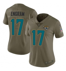 Women's Nike Jacksonville Jaguars #17 Evan Engram Olive Stitched NFL Limited 2017 Salute To Service Jersey