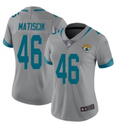 Women's Nike Jacksonville Jaguars #46 Ross Matiscik Silver Stitched NFL Limited Inverted Legend Jersey