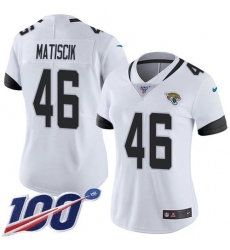 Women's Nike Jacksonville Jaguars #46 Ross Matiscik White Stitched NFL 100th Season Vapor Untouchable Limited Jersey