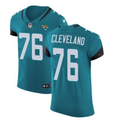 Men's Nike Jacksonville Jaguars #76 Ezra Cleveland Teal Green Alternate Stitched NFL New Elite Jersey