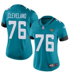 Women's Nike Jacksonville Jaguars #76 Ezra Cleveland Teal Green Alternate Stitched NFL Vapor Untouchable Limited Jersey