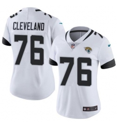 Women's Nike Jacksonville Jaguars #76 Ezra Cleveland White Stitched NFL Vapor Untouchable Limited Jersey