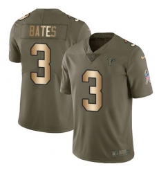 Men's Nike Atlanta Falcons #3 Jessie Bates OliveGold Stitched NFL Limited 2017 Salute To Service Jersey