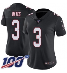 Women's Nike Atlanta Falcons #3 Jessie Bates Black Alternate Stitched NFL 100th Season Vapor Untouchable Limited Jersey