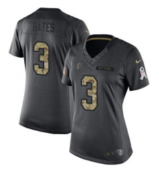 Women's Nike Atlanta Falcons #3 Jessie Bates Black Stitched NFL Limited 2016 Salute To Service Jersey