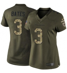 Women's Nike Atlanta Falcons #3 Jessie Bates Green Stitched NFL Limited 2015 Salute To Service Jersey