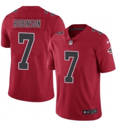 Men's Nike Atlanta Falcons #7 Bijan Robinson Red Stitched NFL Limited Rush Jersey