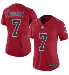 Women's Nike Atlanta Falcons #7 Bijan Robinson Red Stitched NFL Limited Rush Jersey