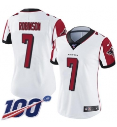 Women's Nike Atlanta Falcons #7 Bijan Robinson White Stitched NFL 100th Season Vapor Untouchable Limited Jersey