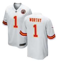 Men's Kansas City Chiefs Xavier Worthy Nike White 2024 NFL Draft First Round Pick Player Jersey