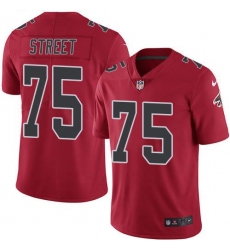 Men's and Youth Nike Atlanta Falcons #75 Kentavius Street Red Stitched NFL Limited Rush Jersey