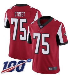 Men's and Youth Nike Atlanta Falcons #75 Kentavius Street Red Team Color Stitched NFL 100th Season Vapor Untouchable Limited Jersey