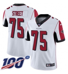 Men's and Youth Nike Atlanta Falcons #75 Kentavius Street White Stitched NFL 100th Season Vapor Untouchable Limited Jersey