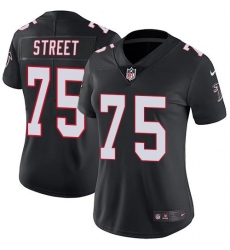 Women's Nike Atlanta Falcons #75 Kentavius Street Black Alternate Stitched NFL Vapor Untouchable Limited Jersey