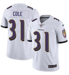 Men's Nike Baltimore Ravens #31 Dalvin Cook White Stitched NFL Vapor Untouchable Limited Jersey