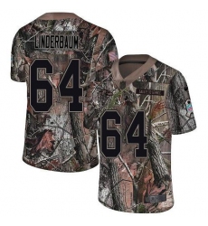 Men's Nike Baltimore Ravens #64 Tyler Linderbaum Camo Stitched NFL Limited Rush Realtree Jersey