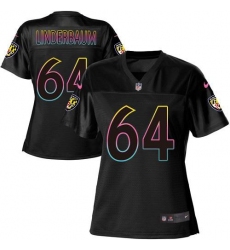 Women's Nike Baltimore Ravens #64 Tyler Linderbaum Black NFL Fashion Game Jersey