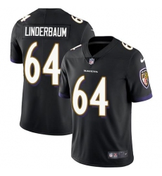 Youth Nike Baltimore Ravens #64 Tyler Linderbaum Black Alternate Stitched NFL Vapor Untouchable Limited Jersey