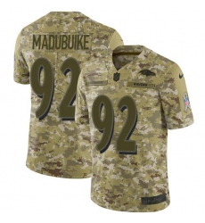 Men's Nike Baltimore Ravens #92 Justin Madubuike Camo Stitched NFL Limited 2018 Salute To Service Jersey