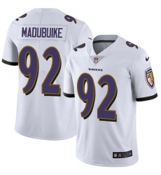 Men's Nike Baltimore Ravens #92 Justin Madubuike White Stitched NFL Vapor Untouchable Limited Jersey