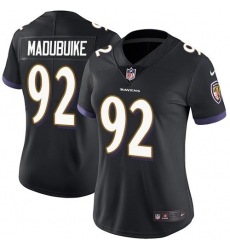 Women's Nike Baltimore Ravens #92 Justin Madubuike Black Alternate Stitched NFL Vapor Untouchable Limited Jersey