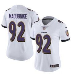 Women's Nike Baltimore Ravens #92 Justin Madubuike White Stitched NFL Vapor Untouchable Limited Jersey