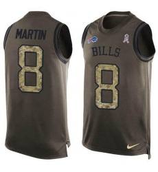 Men's Nike Buffalo Bills #8 Sam Martin Green Stitched NFL Limited Salute To Service Tank Top Jersey