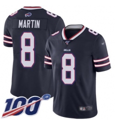 Men's Nike Buffalo Bills #8 Sam Martin Navy Stitched NFL Limited Inverted Legend 100th Season Jersey