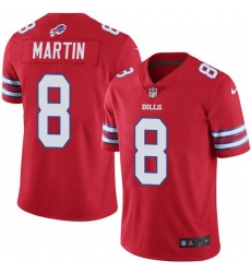 Men's Nike Buffalo Bills #8 Sam Martin Red Stitched NFL Limited Rush Jersey