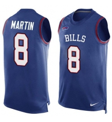 Men's Nike Buffalo Bills #8 Sam Martin Royal Blue Team Color Stitched NFL Limited Tank Top Jersey