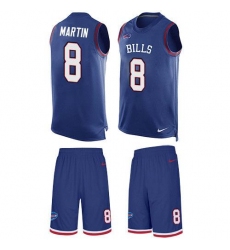 Men's Nike Buffalo Bills #8 Sam Martin Royal Blue Team Color Stitched NFL Limited Tank Top Suit Jersey