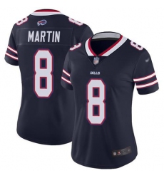 Women's Nike Buffalo Bills #8 Sam Martin Navy Stitched NFL Limited Inverted Legend Jersey