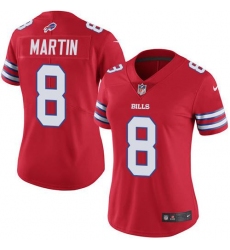 Women's Nike Buffalo Bills #8 Sam Martin Red Stitched NFL Limited Rush Jersey