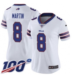 Women's Nike Buffalo Bills #8 Sam Martin White Stitched NFL 100th Season Vapor Untouchable Limited Jersey