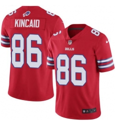 Men's Nike Buffalo Bills #86 Dalton Kincaid Red Stitched NFL Limited Rush Jersey