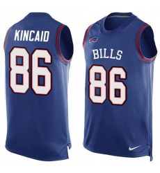 Men's Nike Buffalo Bills #86 Dalton Kincaid Royal Blue Team Color Stitched NFL Limited Tank Top Jersey