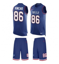 Men's Nike Buffalo Bills #86 Dalton Kincaid Royal Blue Team Color Stitched NFL Limited Tank Top Suit Jersey