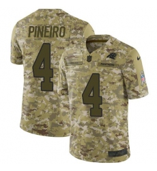 Men's Nike Carolina Panthers #4 Eddy Pineiro Camo Stitched NFL Limited 2018 Salute To Service Jersey