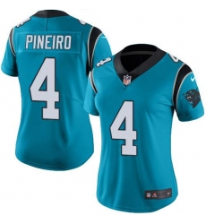 Women's Nike Carolina Panthers #4 Eddy Pineiro Blue Alternate Stitched NFL Vapor Untouchable Limited Jersey