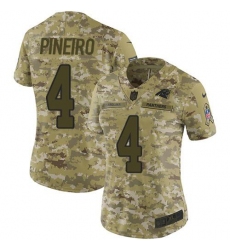 Women's Nike Carolina Panthers #4 Eddy Pineiro Camo Stitched NFL Limited 2018 Salute To Service Jersey