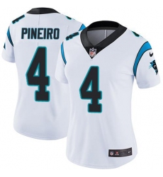 Women's Nike Carolina Panthers #4 Eddy Pineiro White Stitched NFL Vapor Untouchable Limited Jersey