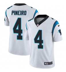 Youth Nike Carolina Panthers #4 Eddy Pineiro White Stitched NFL Vapor Untouchable Limited Jersey