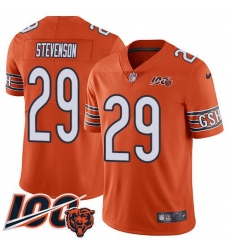 Men's Nike Chicago Bears #29 Tyrique Stevenson Orange Stitched NFL Limited Rush 100th Season Jersey