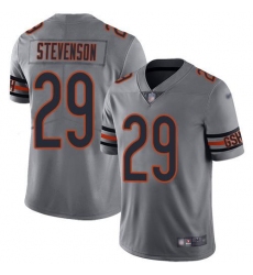 Men's Nike Chicago Bears #29 Tyrique Stevenson Silver Stitched NFL Limited Inverted Legend Jersey