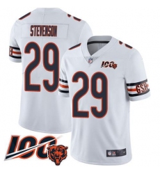 Men's Nike Chicago Bears #29 Tyrique Stevenson White Stitched NFL 100th Season Vapor Untouchable Limited Jersey